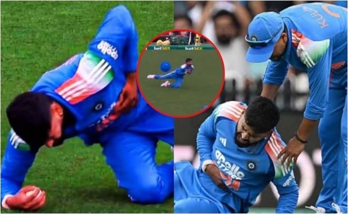 ક્રિકેટ મેચ દરમિયાન શાનદાર કેચ પકડતા ઢળી પડ્યો આ ખિલાડી, ભારત મેચ જીતીને પણ હારી ગયું, જુઓ વિડિ