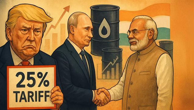 વેપાર, ટેરિફ અને રશિયન તેલની ખરીદીનો મુદ્દો