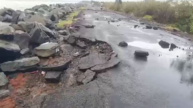 લેન્ડફોલ પ્રક્રિયામાં લગભગ 5 કલાકનો સમય લાગ્યો