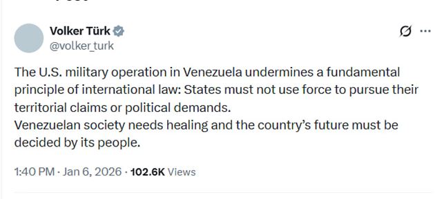 વેનેઝુએલાના લોકો પોતે નક્કી કરે ભવિષ્ય